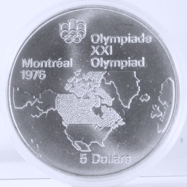 カナダ 5ドル 銀貨 1973年 1976年モントリオールオリンピック