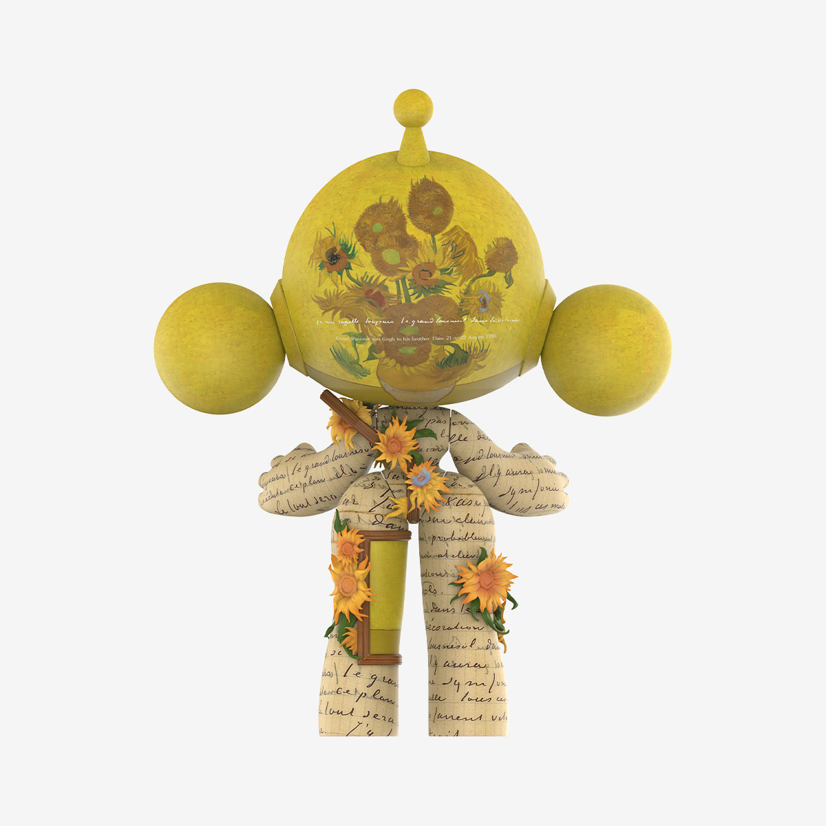 MEGA α SKULLPANDA 400% Van Gogh Museum Sunflowers - POP MART (Mexico)