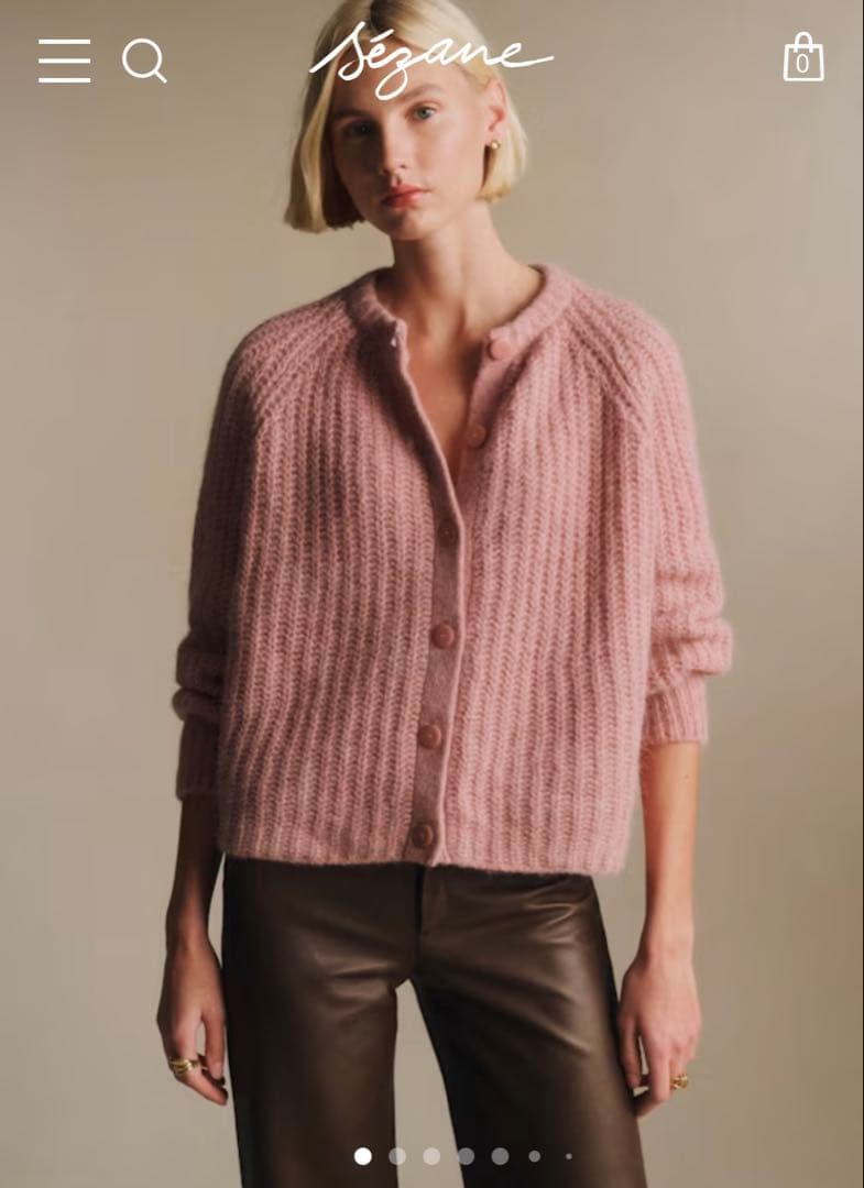 【美品】sezane EMILE カーディガンピンク