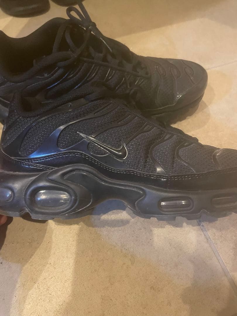 Nike Tn ブラック スニーカー Nike Air Max Plus TN Tuned Triple Black Blackout All 604133-050 sz