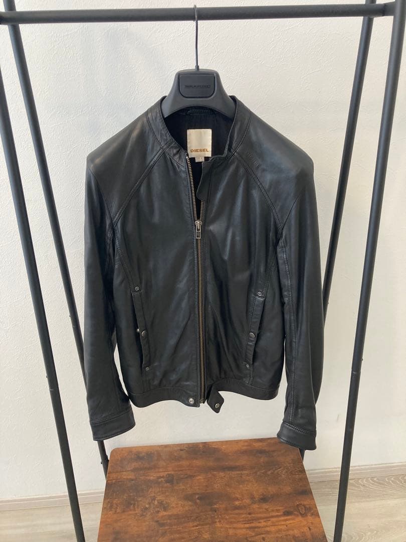 DIESEL レザーライダースジャケット L-UNATIC ライダースジャケット｜ブラック｜ウィメンズ｜DIESEL