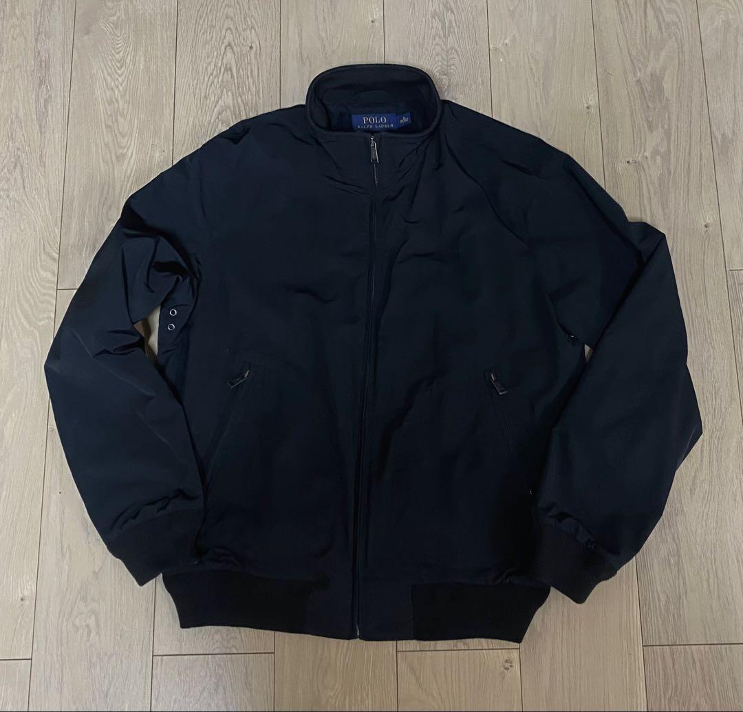 Polo Ralph Lauren ハリントンジャケット　黒ポニー刺繍ロゴ M Polo Ralph Lauren ハリントンジャケット 黒ポニー刺繍ロゴ M Polo