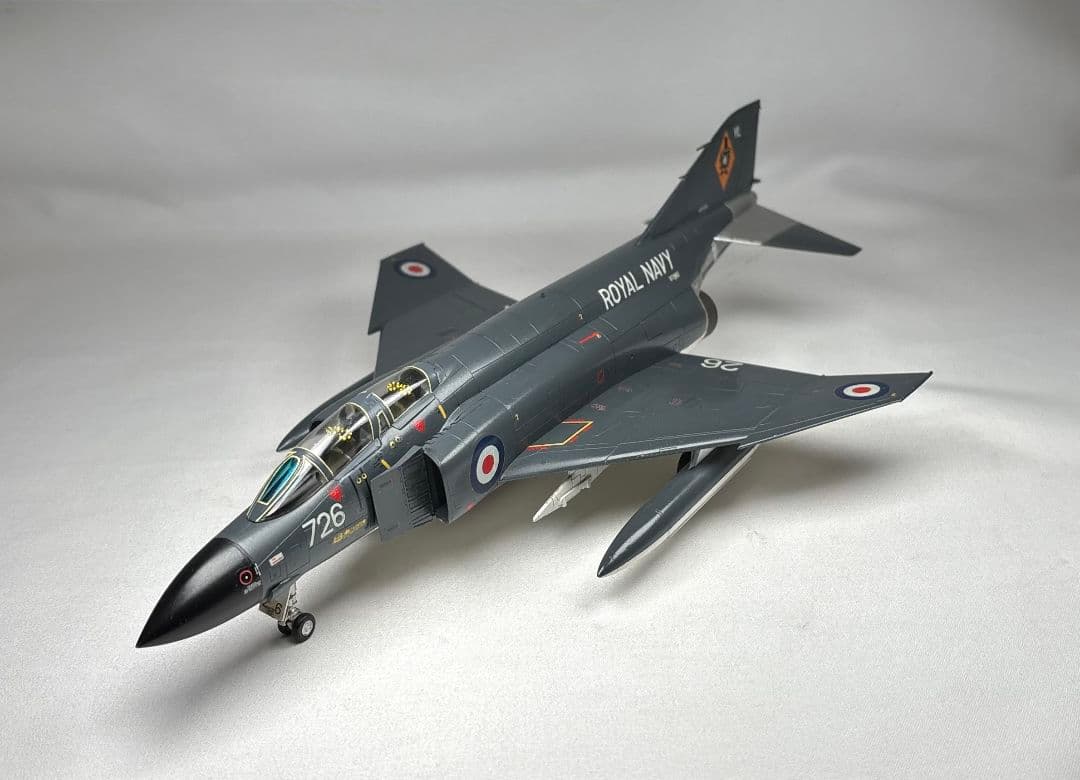 【完成品】フジミ 1/72 ブリティッシュ ファントム F-4K Yahoo!オークション - フジミ 1/72 F-4K ブリティッシュ ファントム Ⅱ