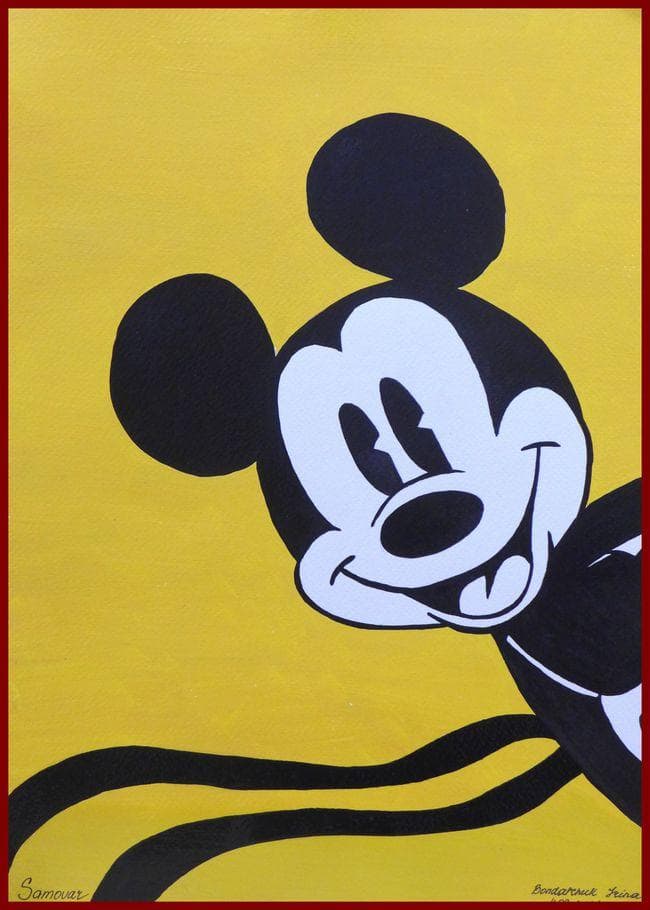 イラスト　原画　ディズニー　習作「ミッキー」