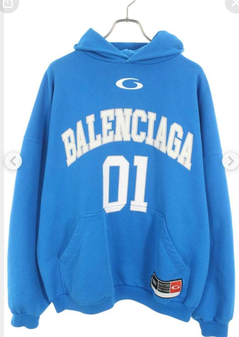 バレンシアガ 25SS バスケットボール刺繍デザインパーカー